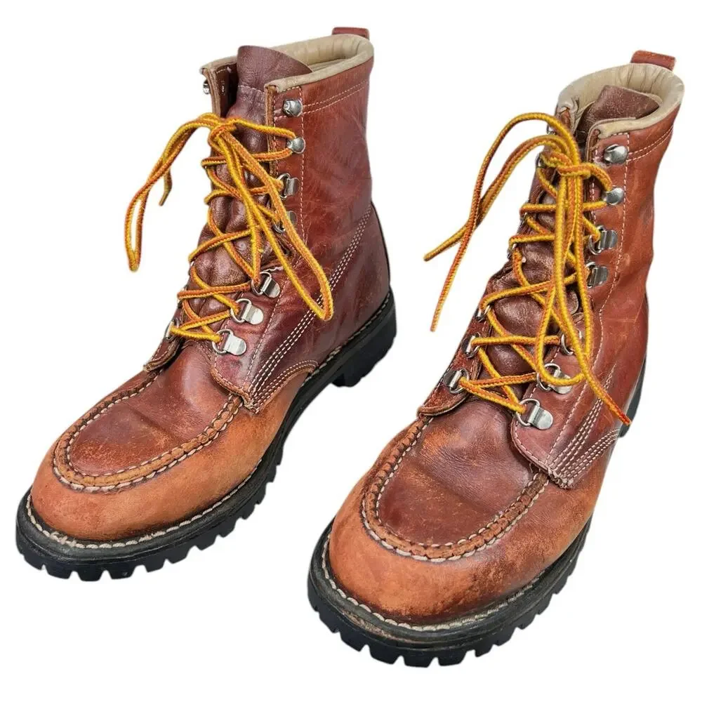 Vintage Weinbrenner Wood N Stream Brown Insulated Hunting Boots Size US 8